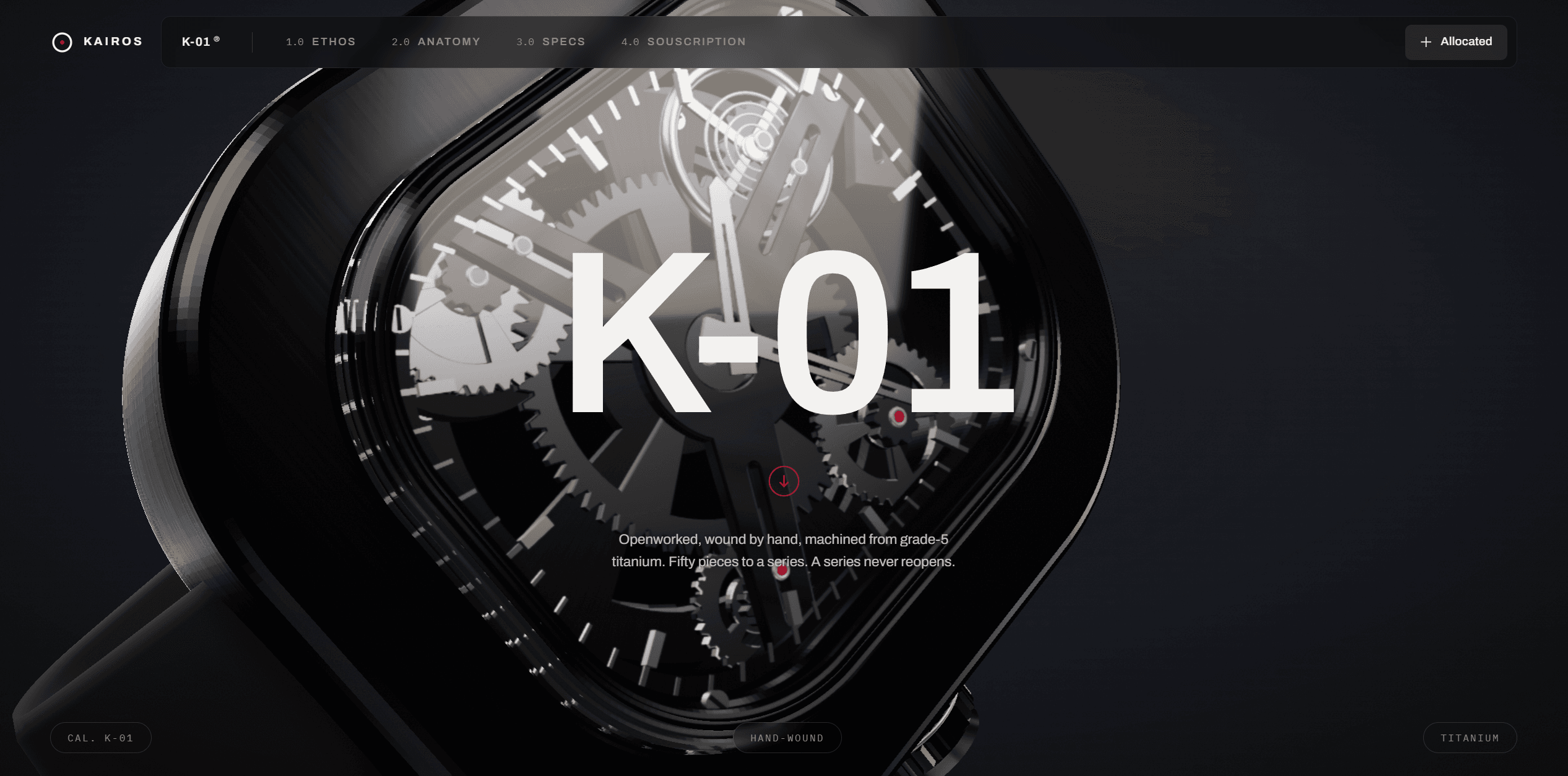 Kairos K-01 website